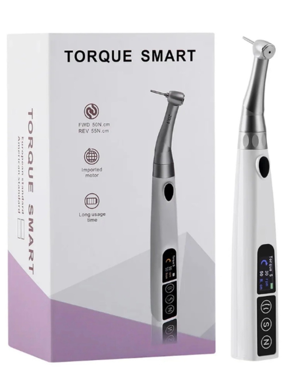 Torque Smart Dental Endo Motor - White & Silver